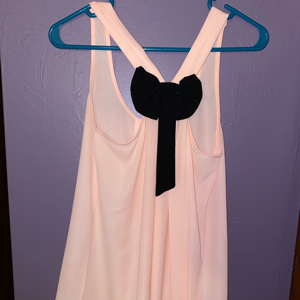 Pink bow tank top